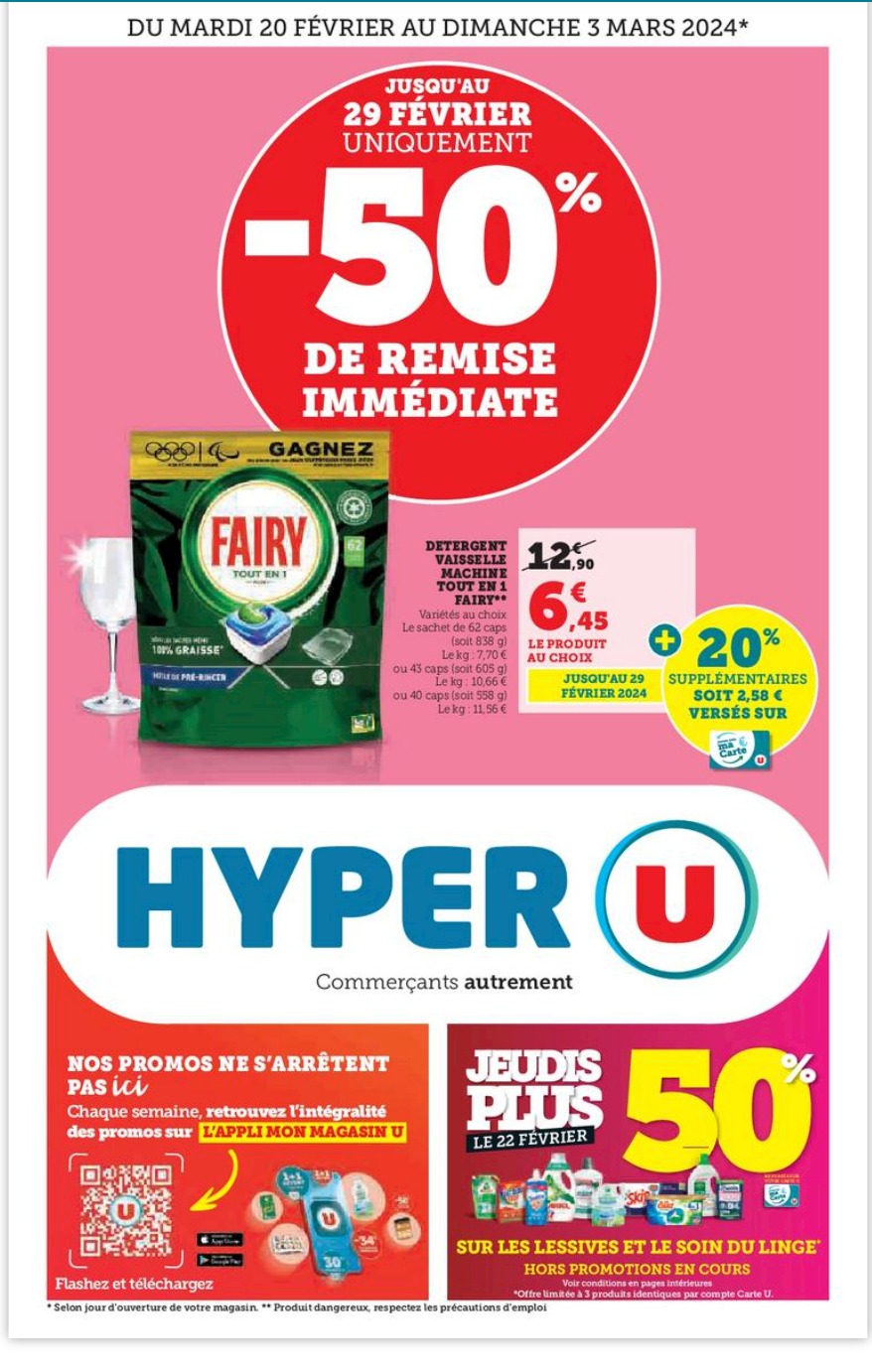 Catalogue Hyper U du 20 février au 3 mars 2024