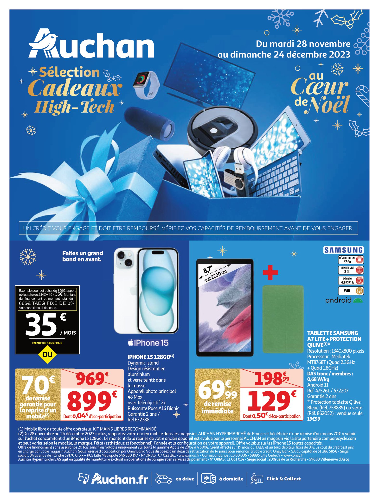 Catalogue Auchan High-Tech du 28 novembre au 24 décembre, 2023 1 – auchan 28 24 01 1