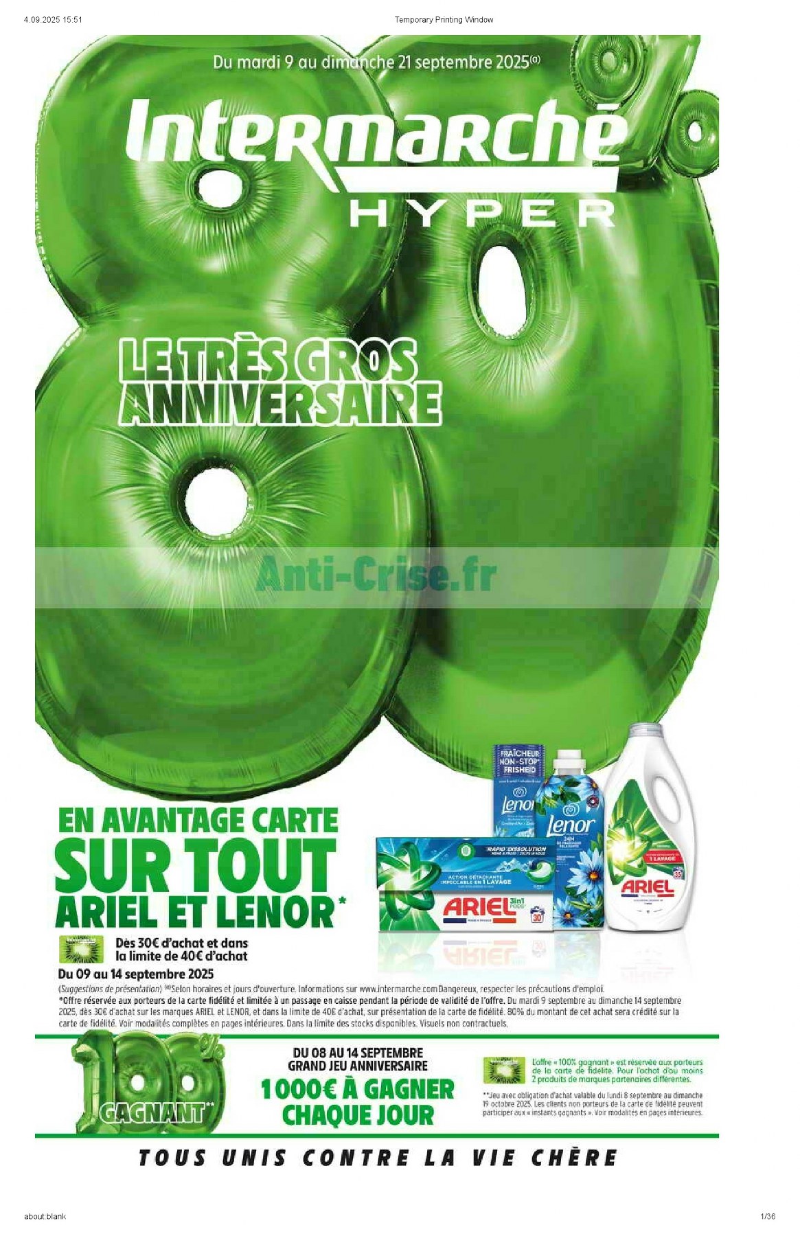 Catalogue Intermarché Hyper du 9 septembre au 21 septembre, 2025 40 – intermarche hyper 1