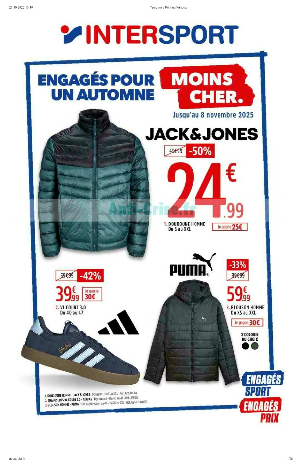 Catalogue Intersport du 28 octobre au 8 novembre, 2025 40 – intersport volantino 1