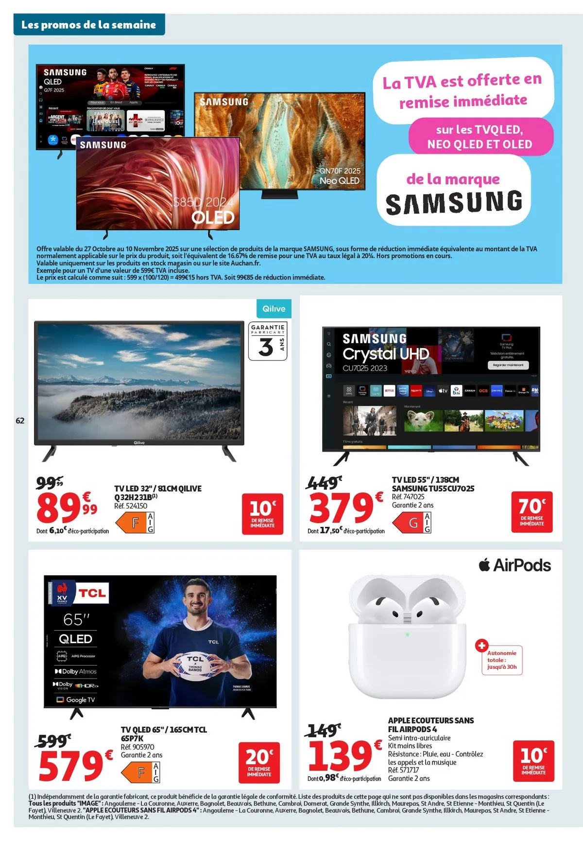 Catalogue Auchan du 11 novembre au 23 novembre, 2025 4 – auchan cataloguee 62