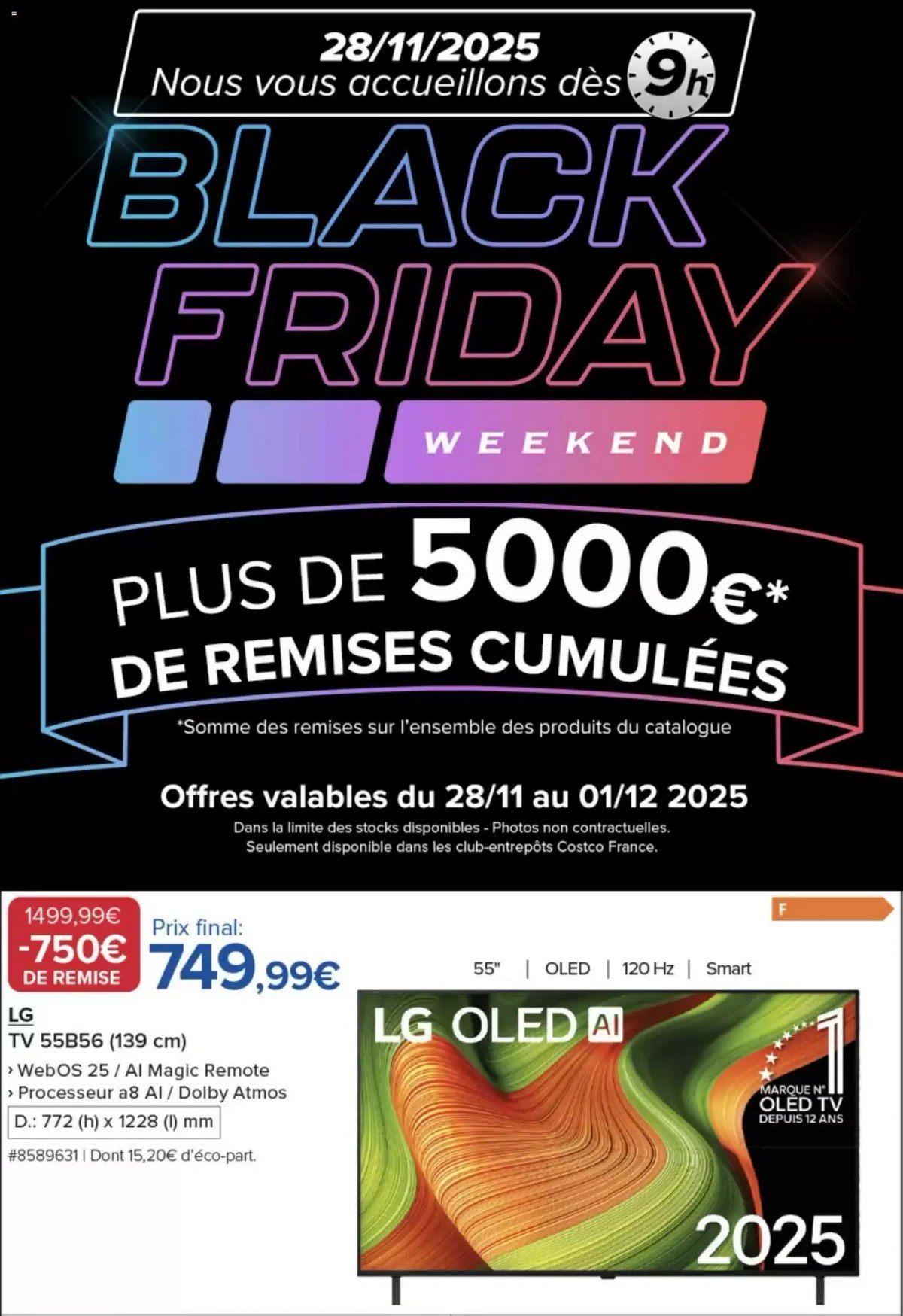 Catalogue Costco du 28 novembre au 1 décembre, 2025 1 – costco black friday 1
