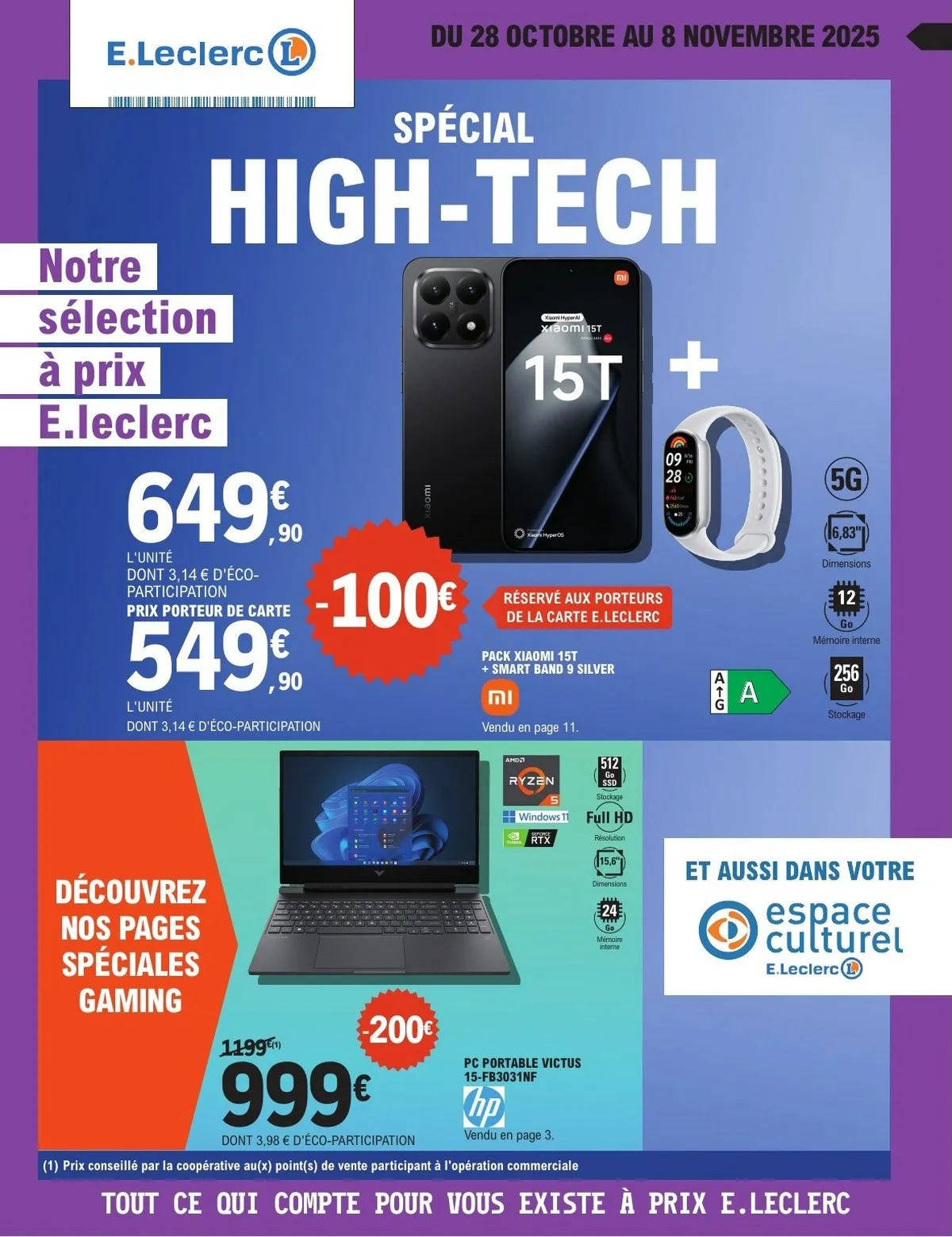 Catalogue Leclerc du 28 octobre au 8 novembre, 2025 (High Tech) 2 – Catalogue Leclerc du 28 octobre au 8 novembre, 2025 (High Tech) 1 – leclerc high tech 1