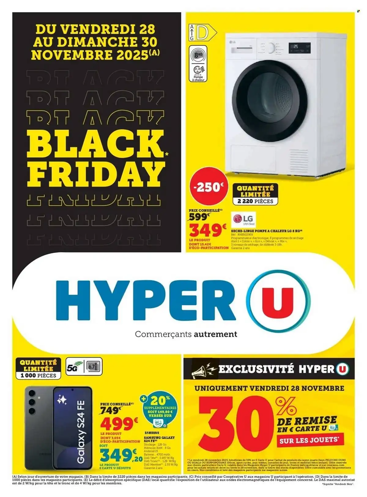 Catalogue Hyper U Black Friday du 28 novembre au 30 novembre, 2025 1 – hyperu black 1