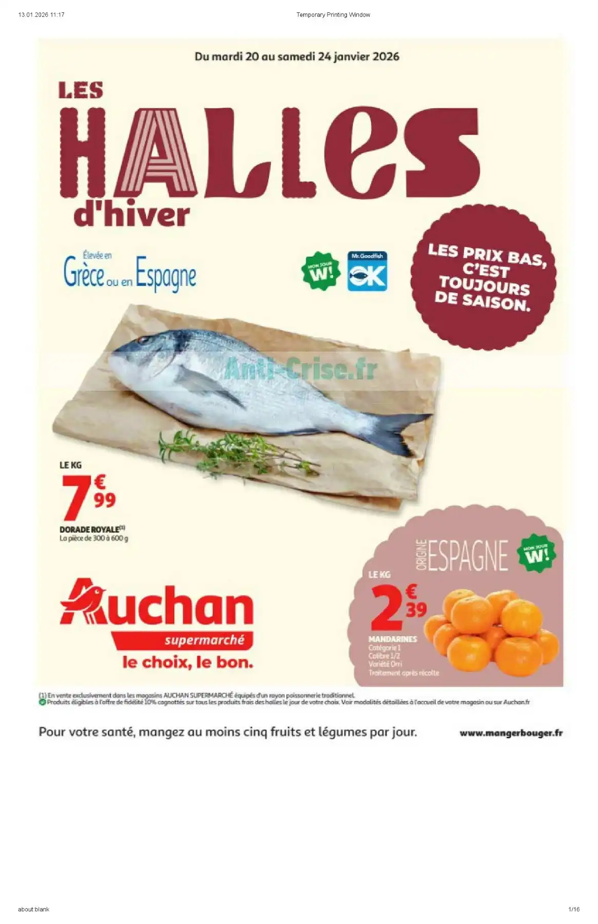 Catalogue Auchan Supermarché du 20 janvier au 1 février, 2026 1 – auchan supermarche 1
