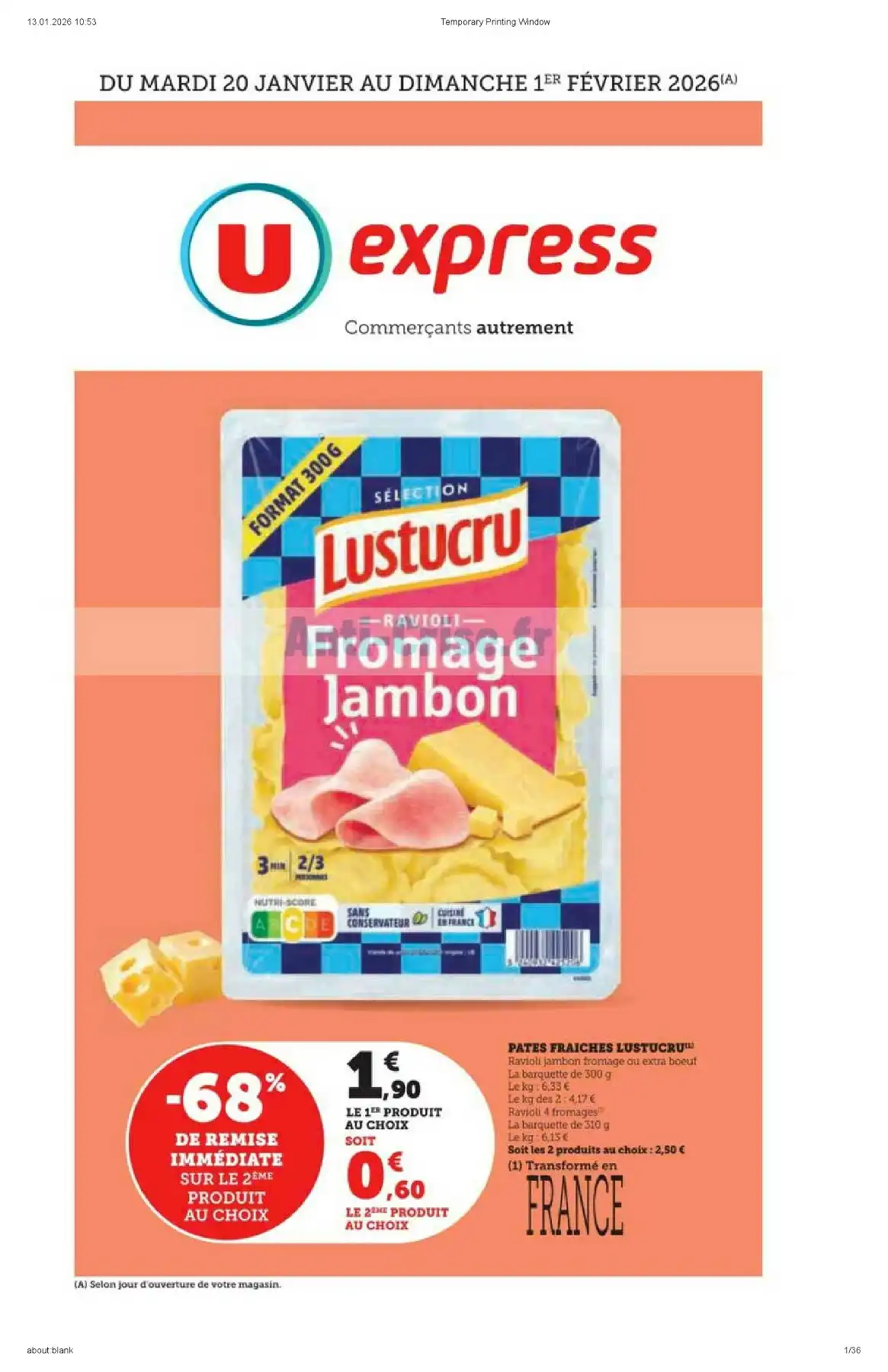 Catalogue U Express du 20 janvier au 1 février, 2026 1 – u express 1 2