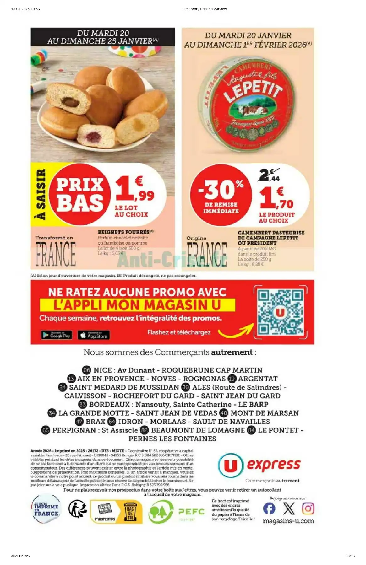 Catalogue U Express du 20 janvier au 1 février, 2026 5 – u express 36