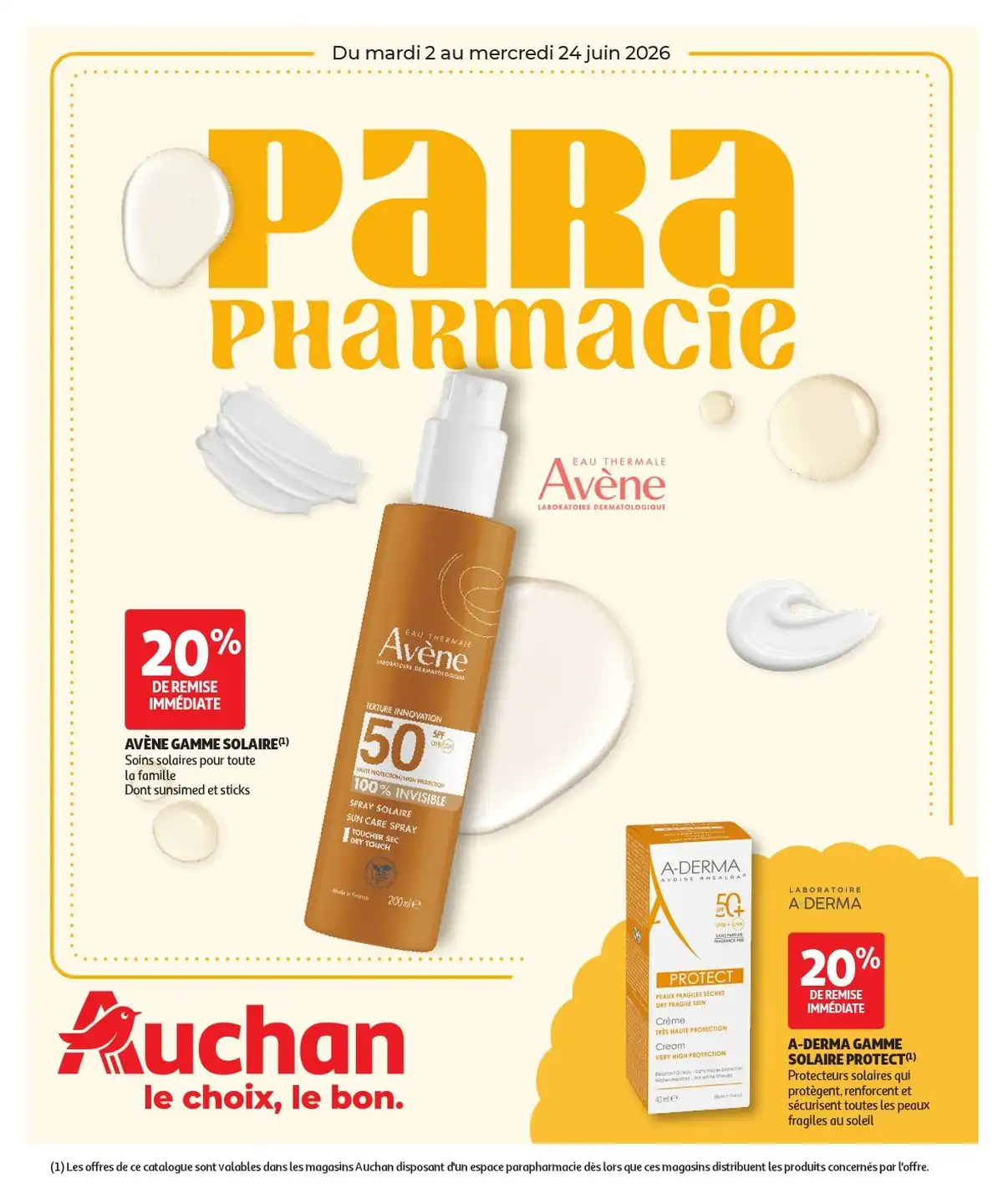 Catalogue Auchan Du 9 Juin Au 20 Juin 2026 - Image 1 Parapharmacie Du 2 Juin