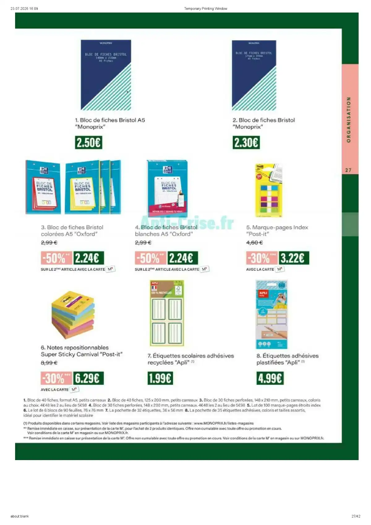Catalogue Monoprix Du 4 Août Au 6 Septembre 2026 - Image 1 Du 4 Août