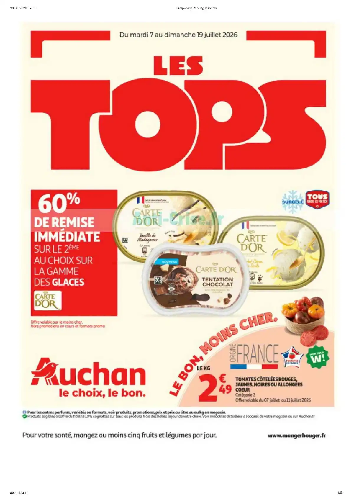 Catalogue Auchan Du 7 Juillet Au 19 Juillet 2026 - Image 1 Du 7 Juillet