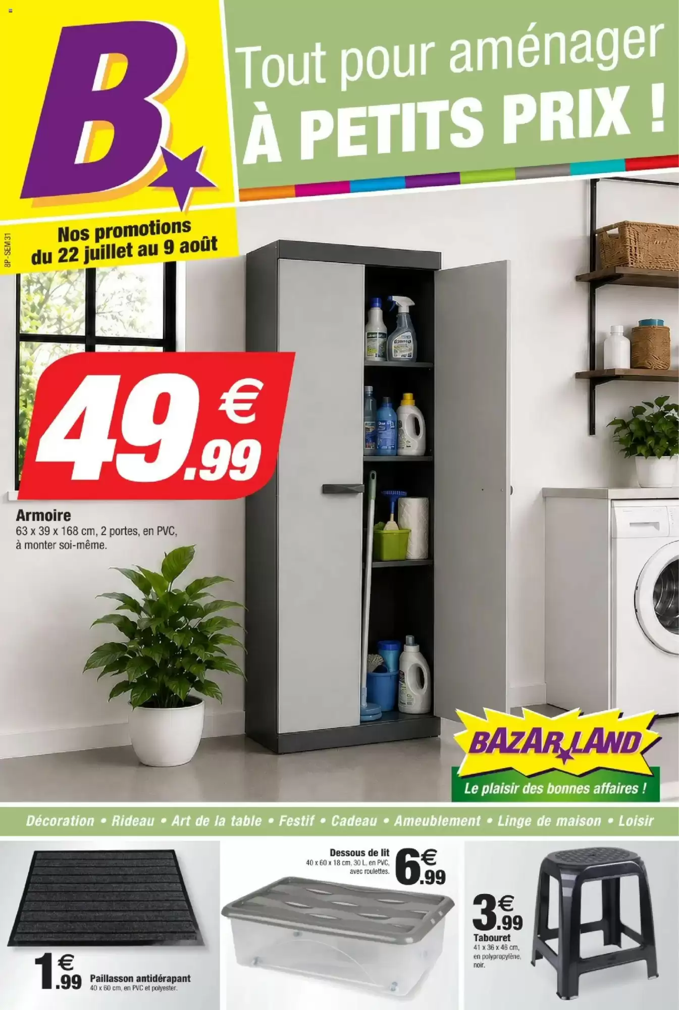 Catalogue Bazarland Du 22 Juillet Au 9 Août 2026 - Image 1 Du 1 Juillet