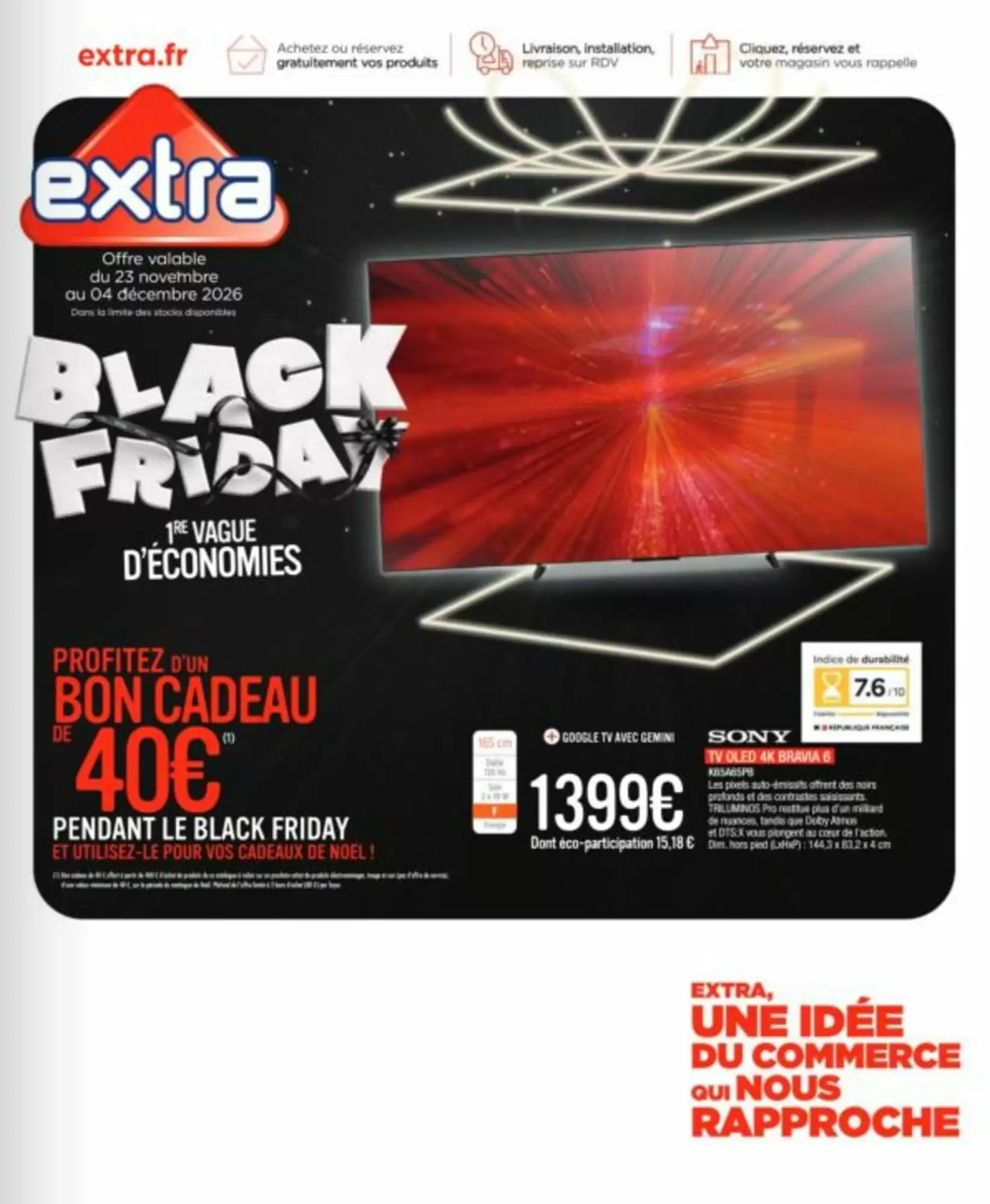 Catalogue Extra Black Friday 2026 - Image 1 Du 23 Novembre
