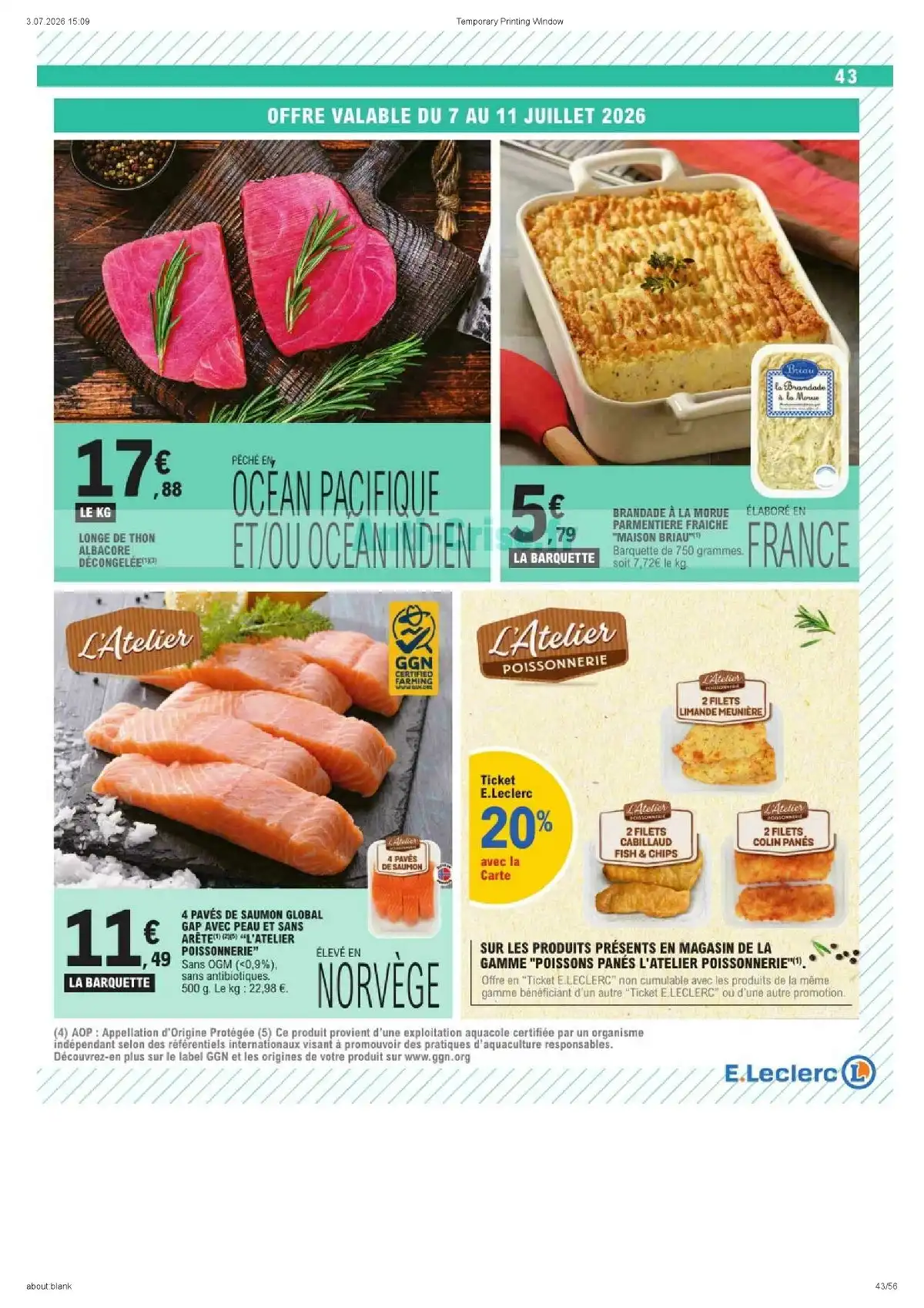 Catalogue Leclerc Du 14 Juillet Au 26 Juillet 2026 - Image 1 Du 7 Juillet
