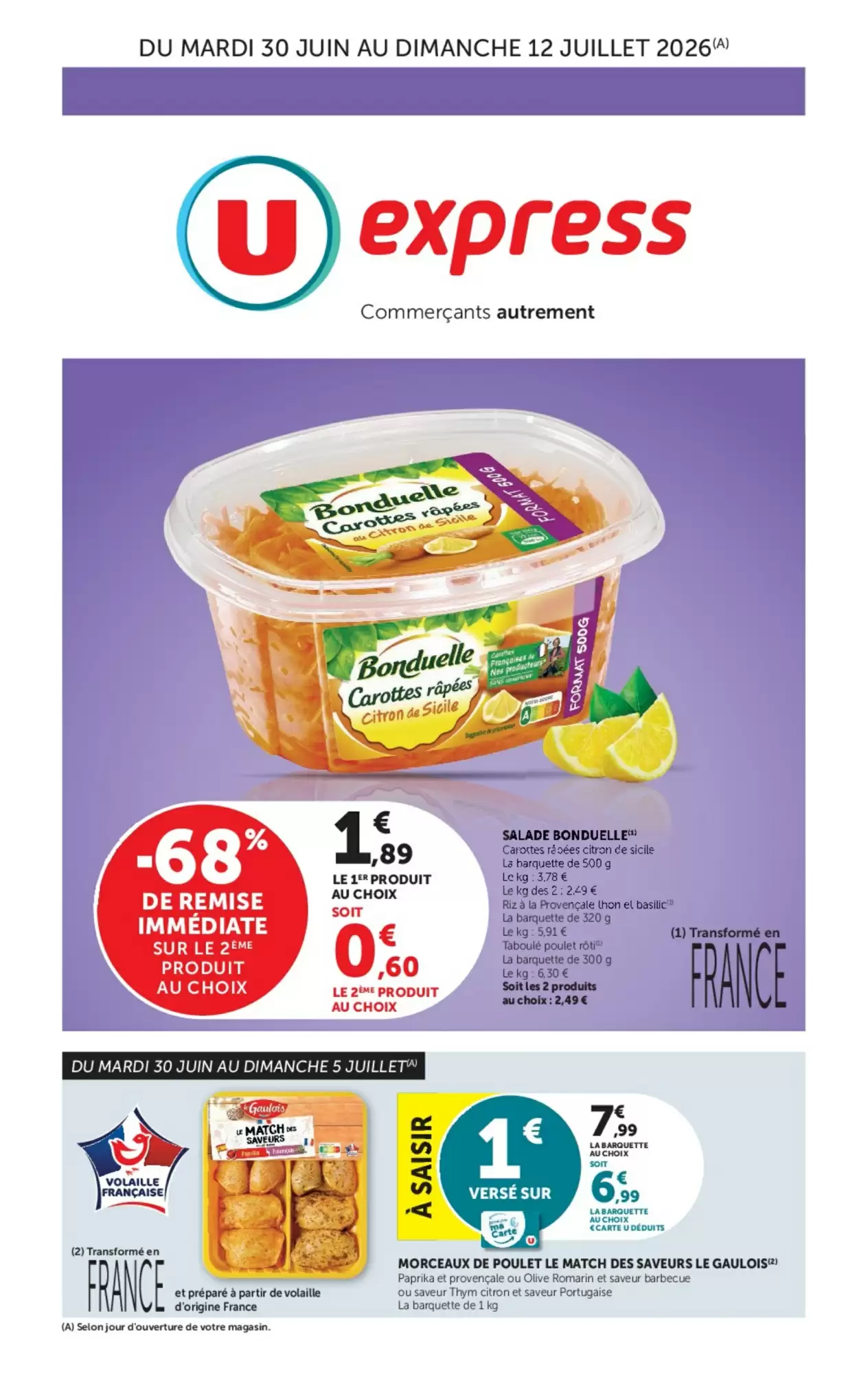 Catalogue U Express Du 14 Juillet Au 26 Juillet 2026 - Image 1 Du 30 Juin