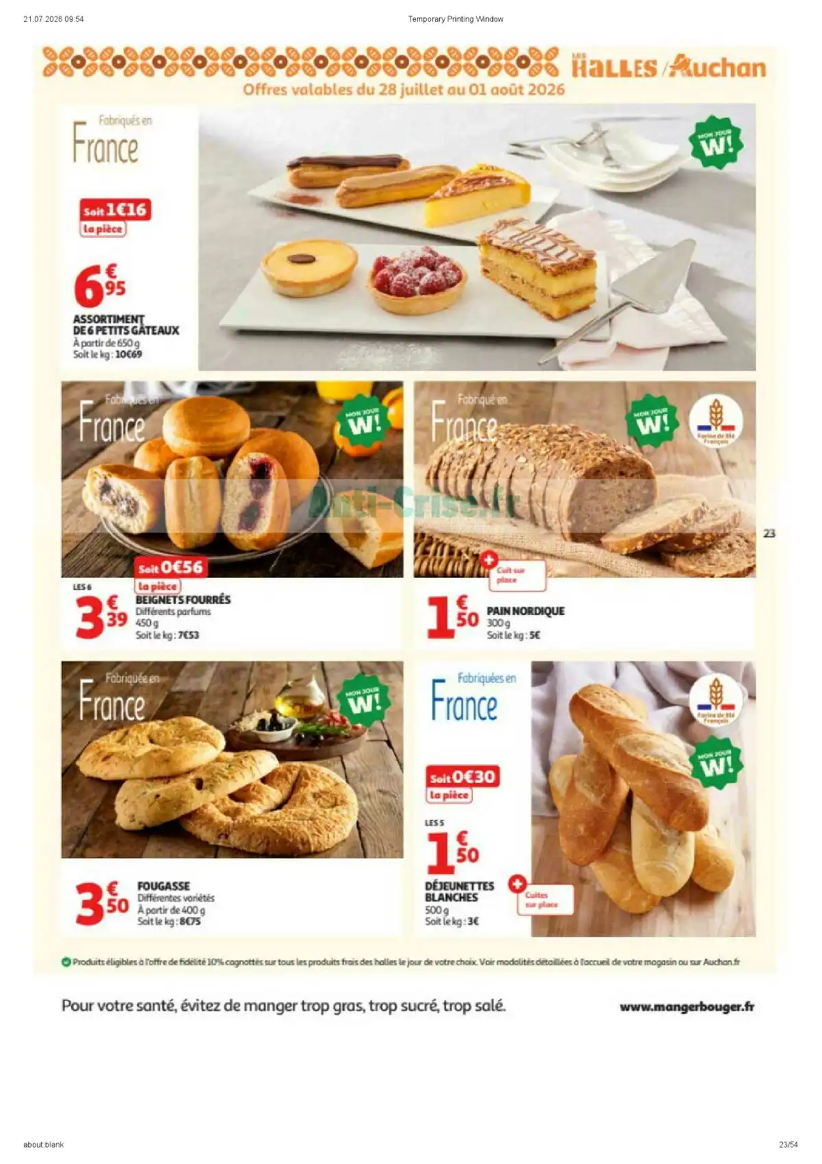 Catalogue Auchan Du 28 Juillet Au 9 Août 2026 - Image 1 Du 28 Juillet