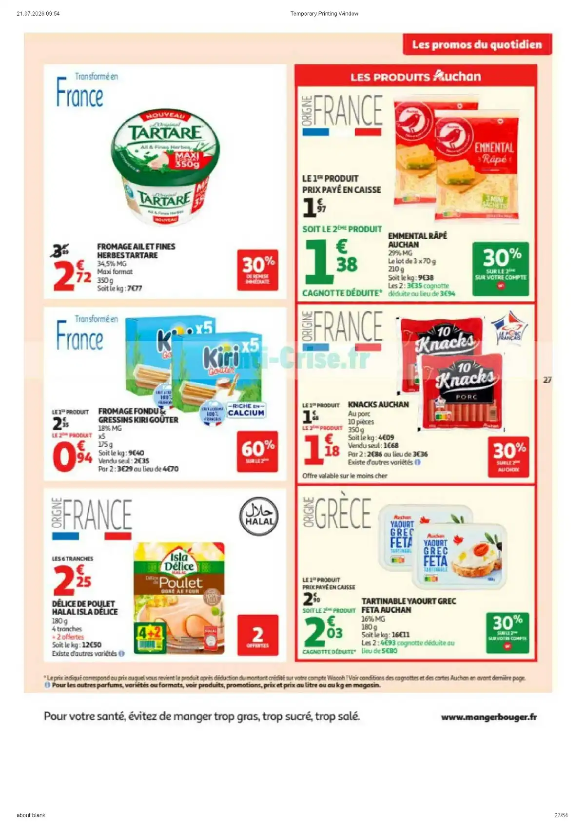 Catalogue Auchan Du 28 Juillet Au 9 Août 2026 - Image 1 Du 28 Juillet