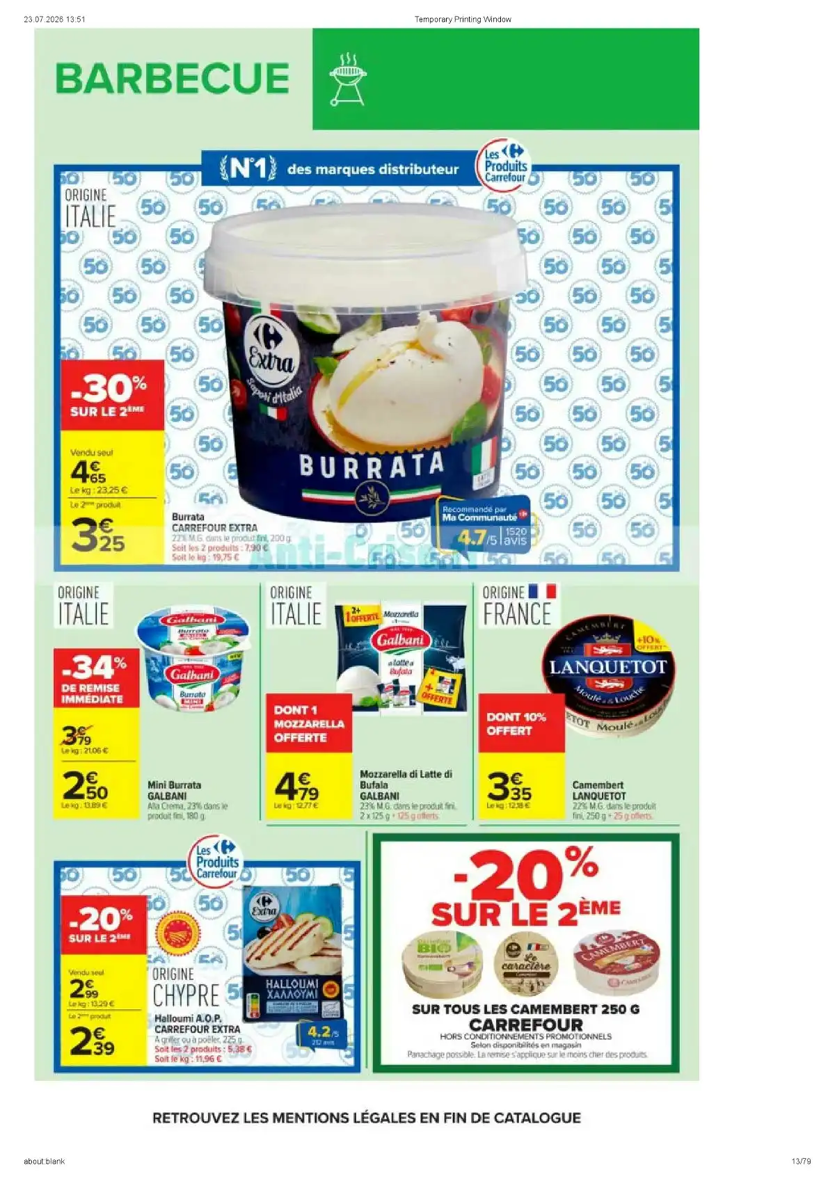 Catalogue Carrefour Market Du 11 Août Au 23 Août 2026 - Image 1 Catalogue Carrefour