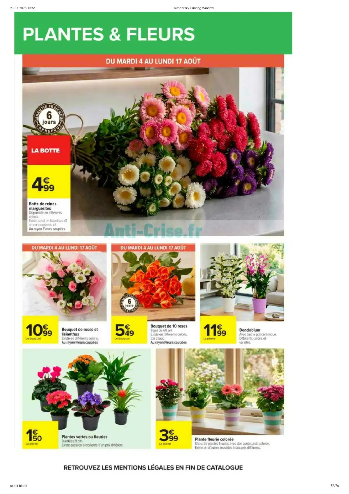 Catalogue Carrefour Market Du 11 Août Au 23 Août 2026 - Image 1 Catalogue Carrefour