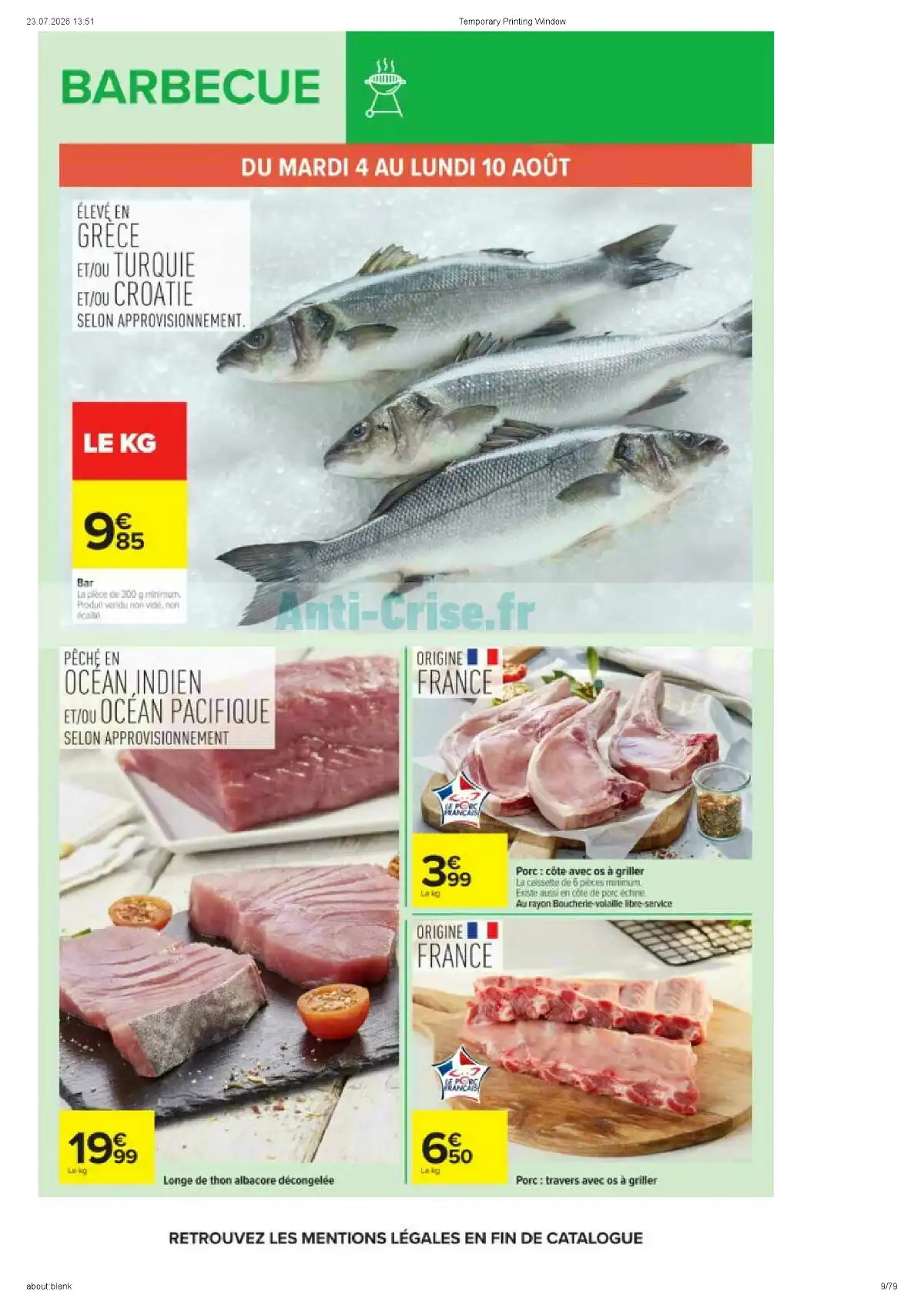 Catalogue Carrefour Market Du 11 Août Au 23 Août 2026 - Image 1 Catalogue Carrefour