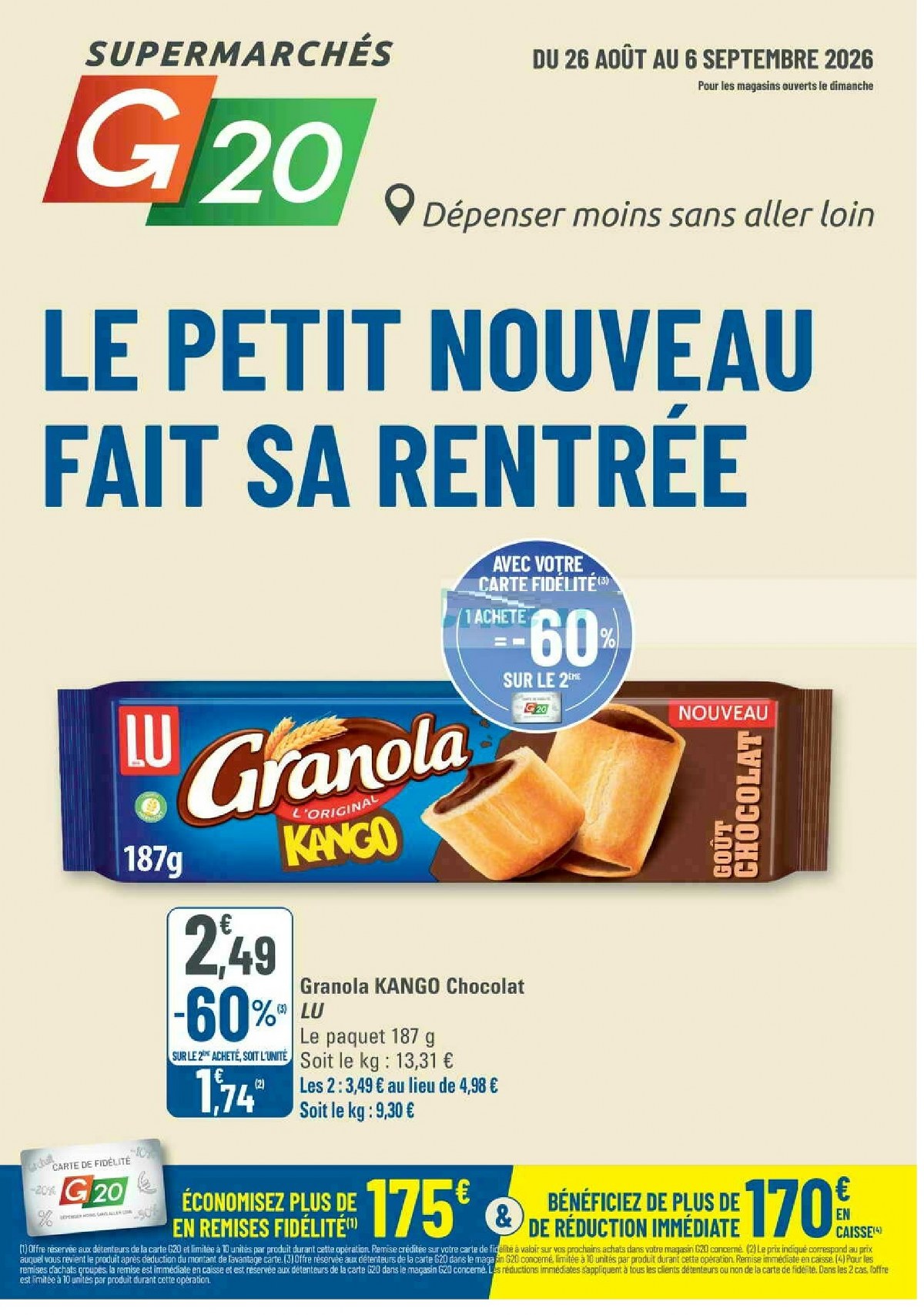 Catalogue G20 Du 26 Août Au 6 Septembre 2026 - Image 1 Du 26 Août