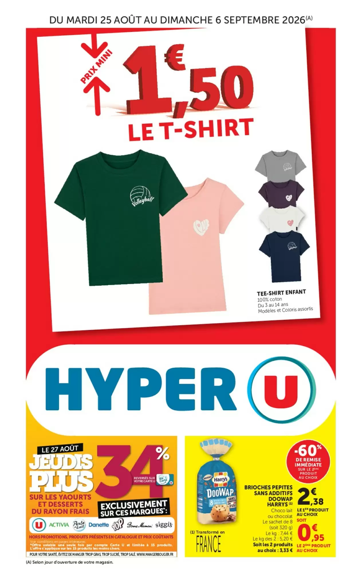 Catalogue Hyper U Du 25 Août Au 6 Septembre 2026 - Image 1 Du 25 Août
