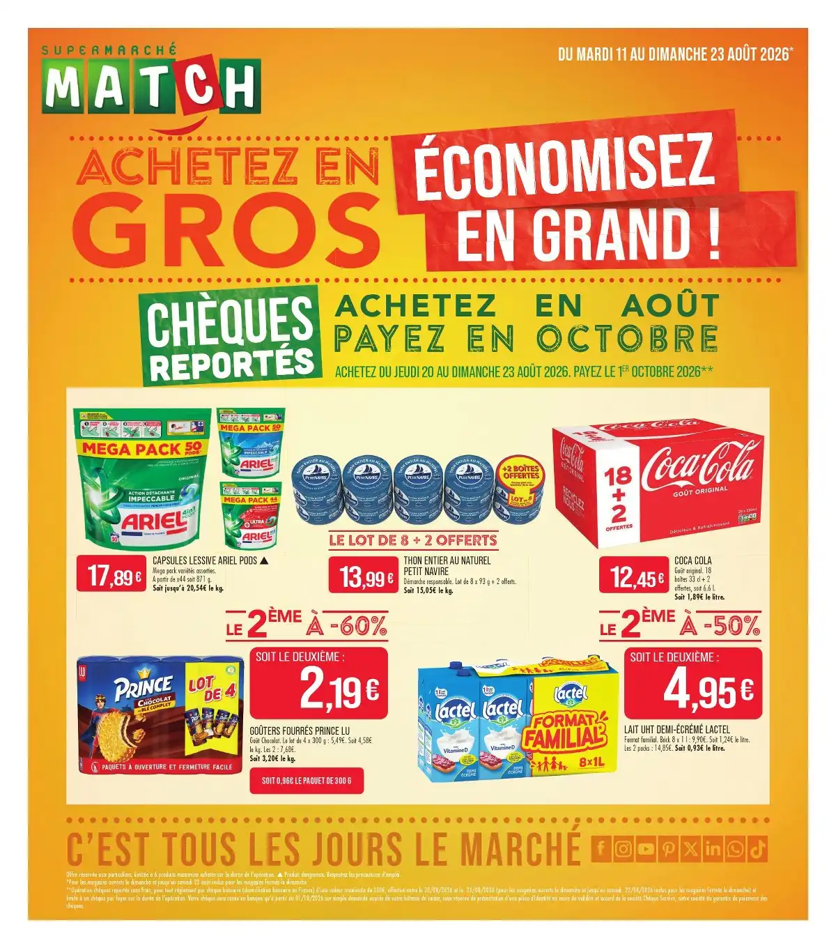 Catalogue Match Du 11 Août Au 23 Août 2026 - Image 1 Du 11 Août