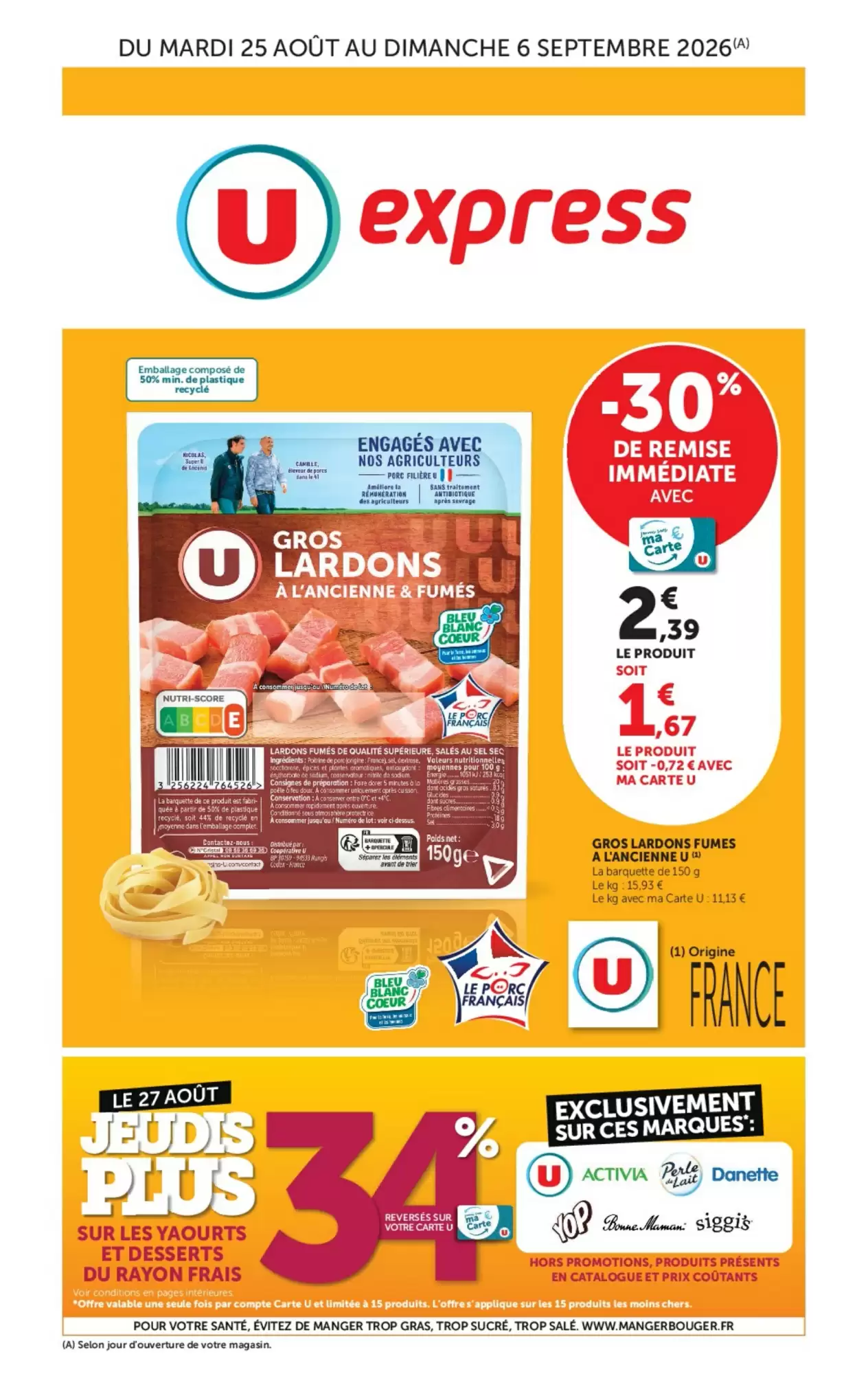 Catalogue U Express Du 25 Août Au 6 Septembre 2026 - Image 1 Du 25 Août