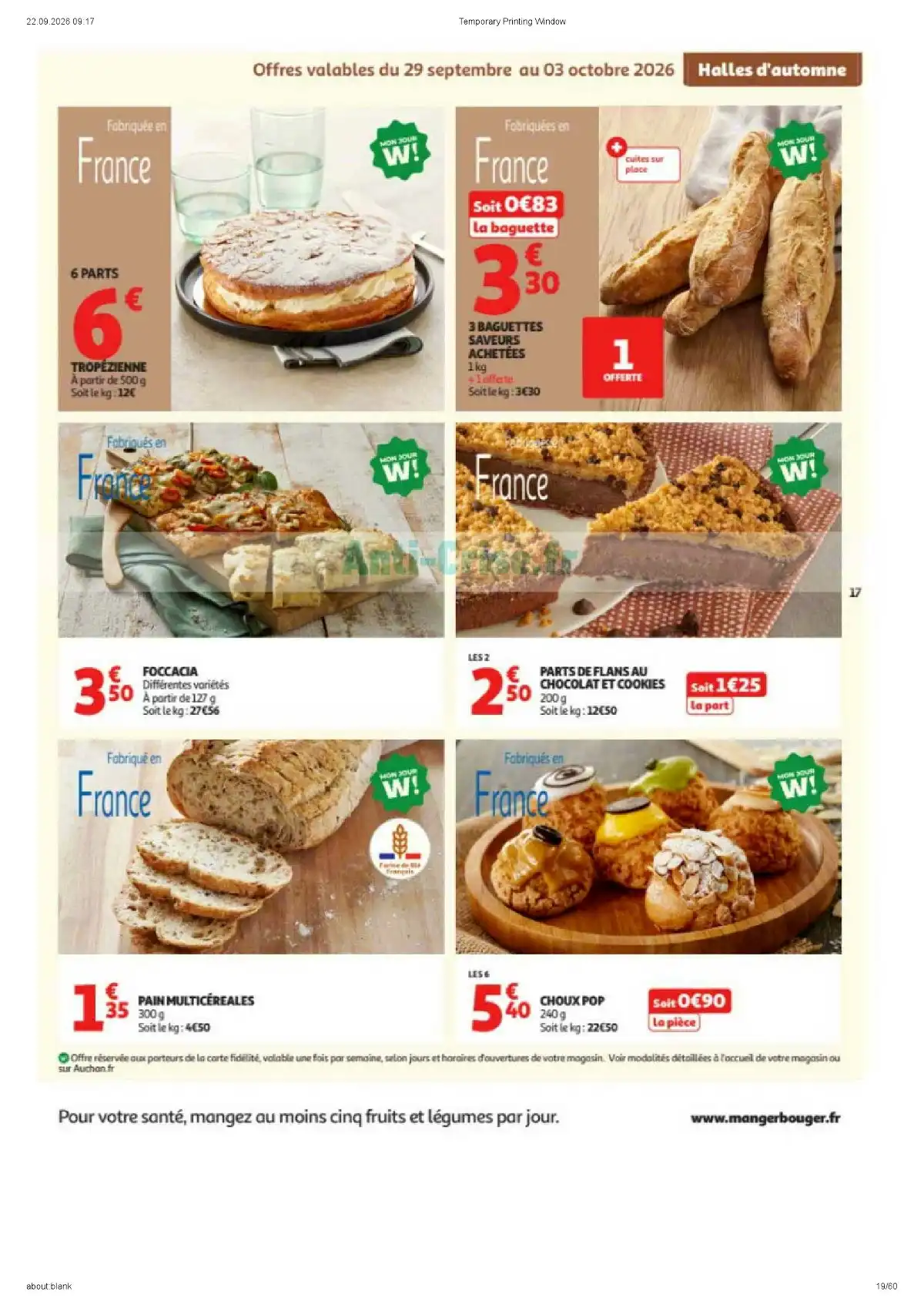 Catalogue Auchan Supermarché Du 29 Septembre Au 11 Octobre 2026 - Image 1 Auchan Supermarché