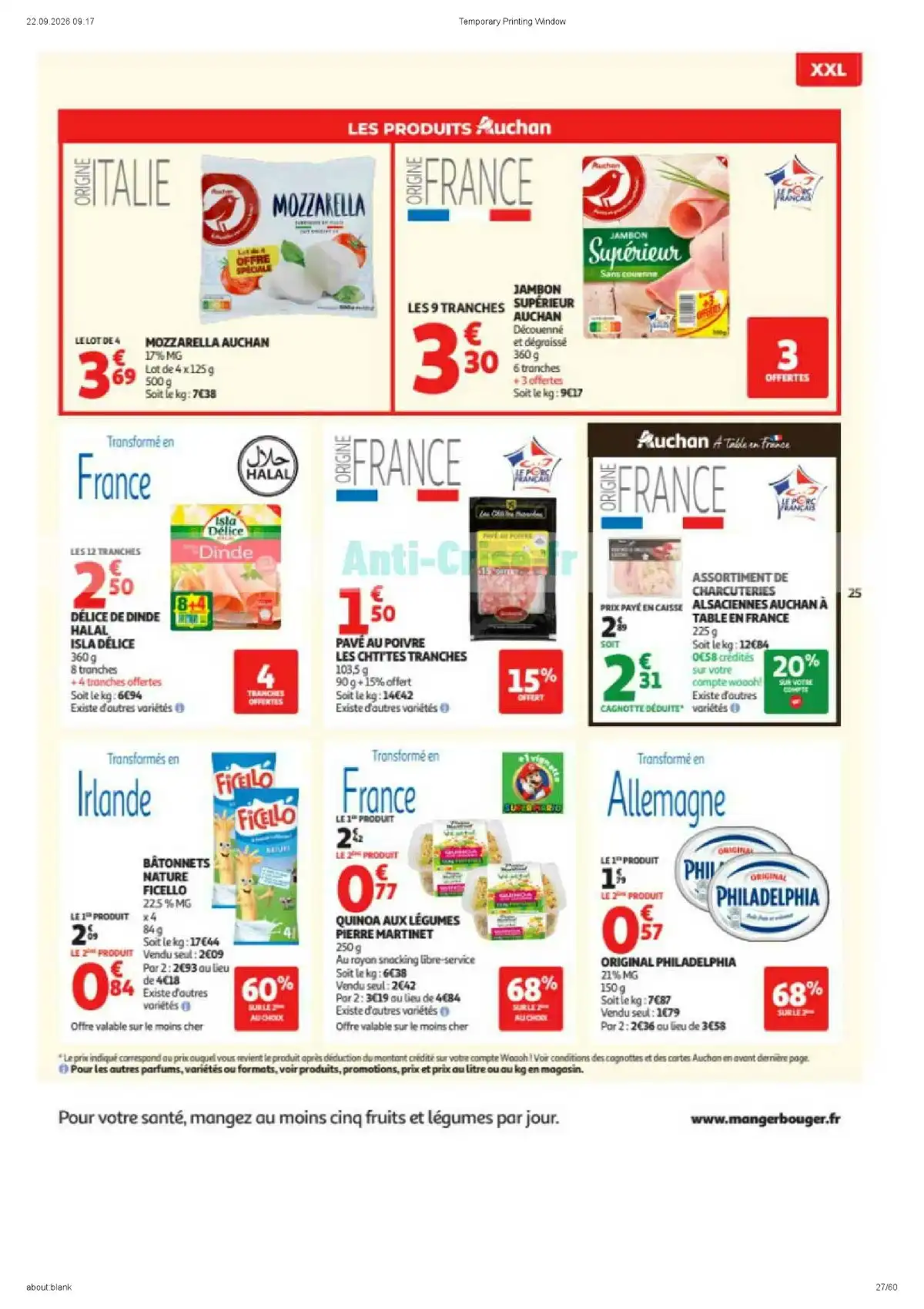 Catalogue Auchan Supermarché Du 29 Septembre Au 11 Octobre 2026 - Image 1 Auchan Supermarché