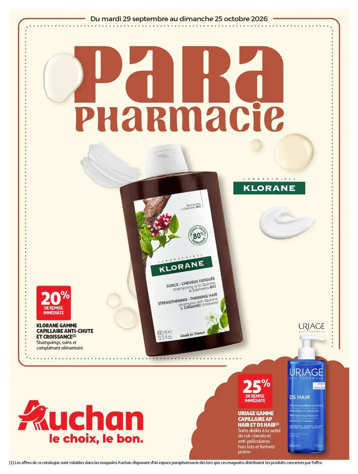 Catalogue Auchan Parapharmacie Du 29 Septembre Au 25 Octobre 2026 - Image 1 Du 29 Septembre