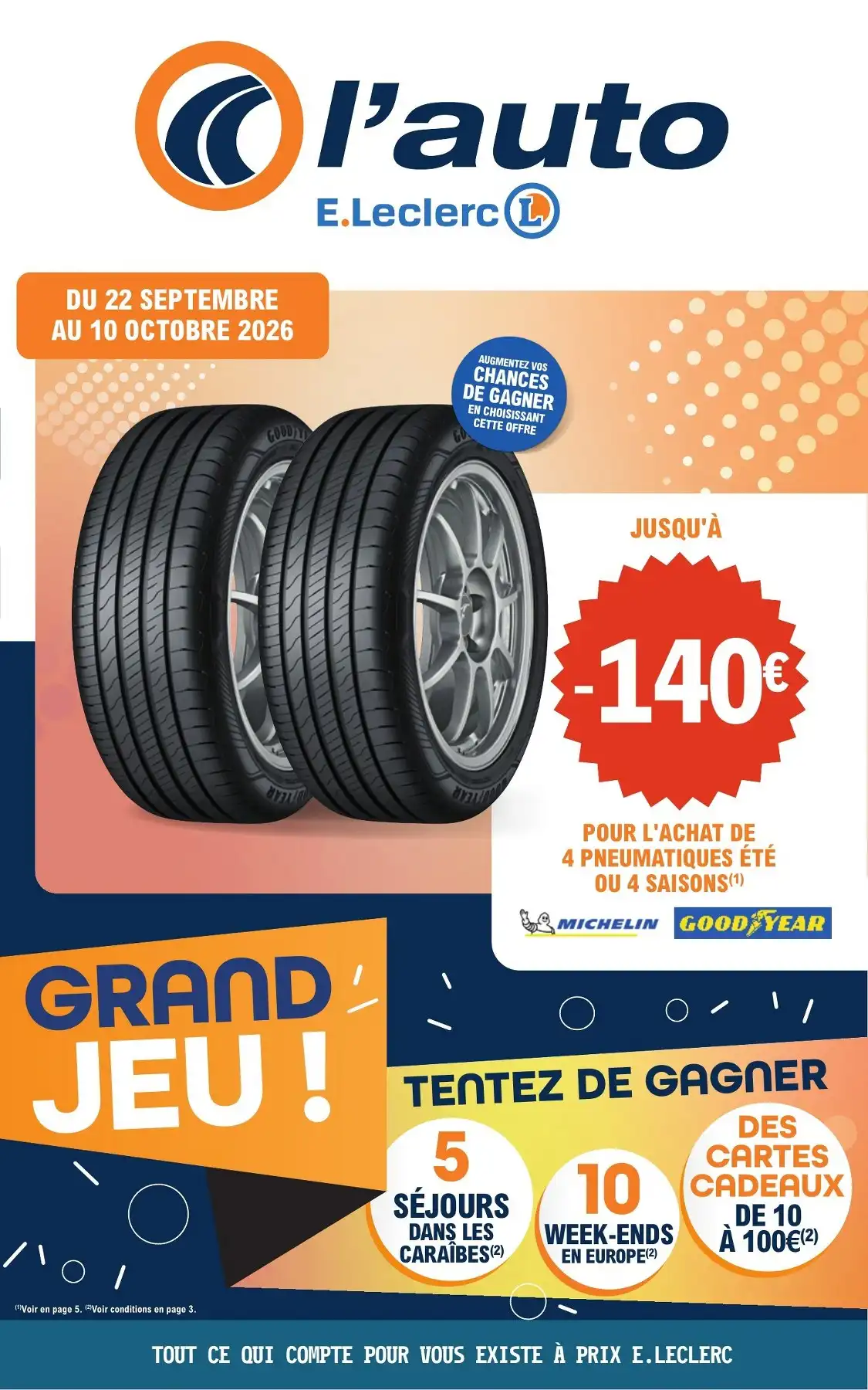 Catalogue Leclerc L'Auto Du 22 Septembre Au 10 Octobre 2026 - Image 1 I' Auto Du 22 Septembre
