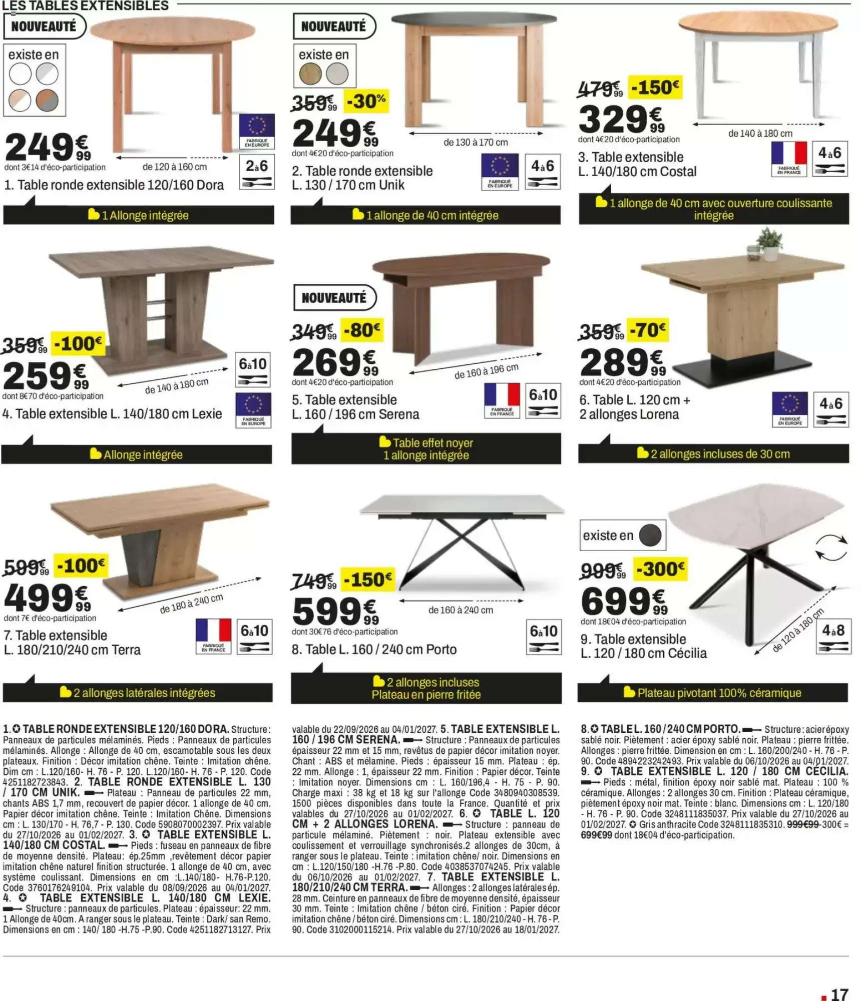 Du 27 Octobre 28 Janvier 2027