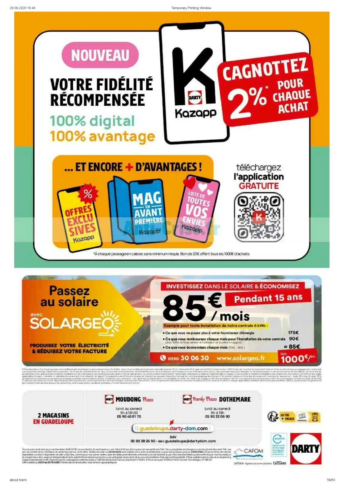 Catalogue Darty Du 26 Septembre Au 23 Octobre 2026 - Image 1 Du 26 Septembre