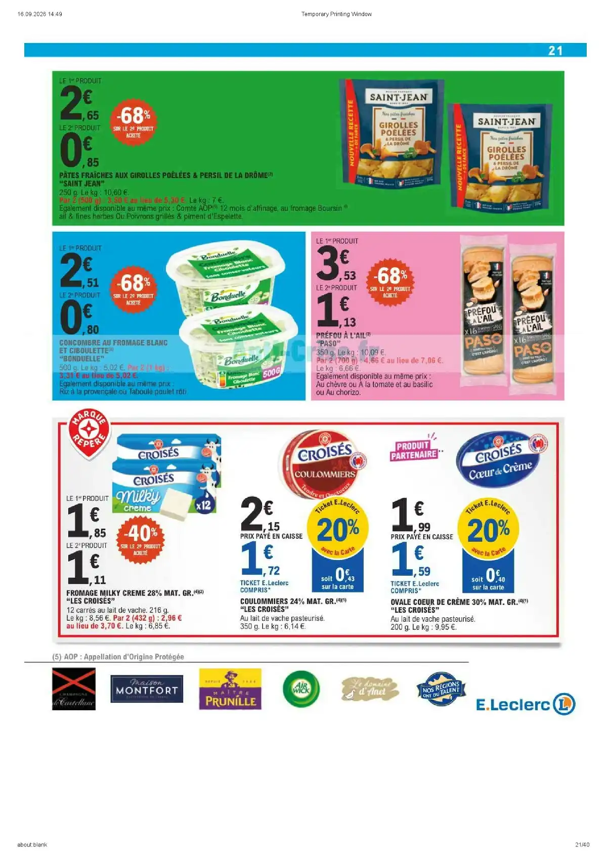 Catalogue Leclerc Du 22 Septembre Au 3 Octobre 2026 - Image 1 Du 22 Septembre
