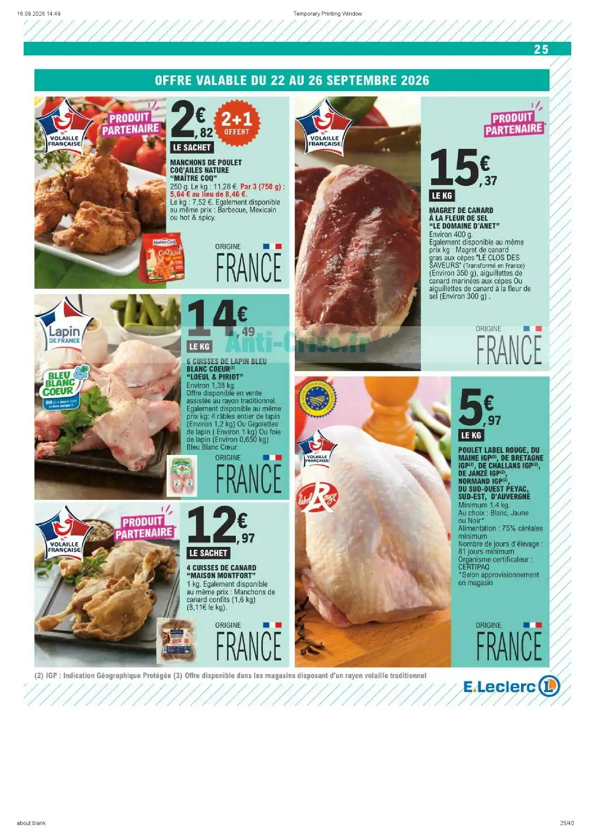 Catalogue Leclerc Du 22 Septembre Au 3 Octobre 2026 - Image 5 Du 22 Septembre