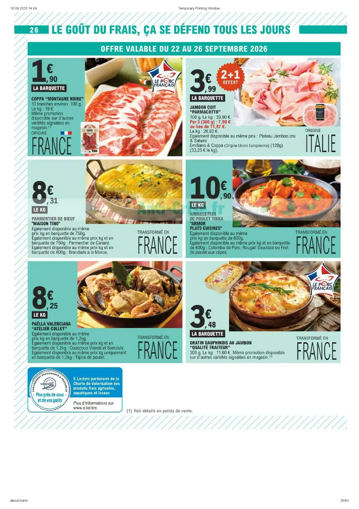 Catalogue Leclerc Du 22 Septembre Au 3 Octobre 2026 - Image 6 Du 22 Septembre