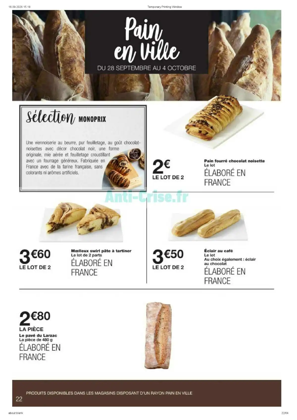 Catalogue Monoprix Du 22 Septembre Au 4 Octobre 2026 - Image 2 Du 22 Septembre