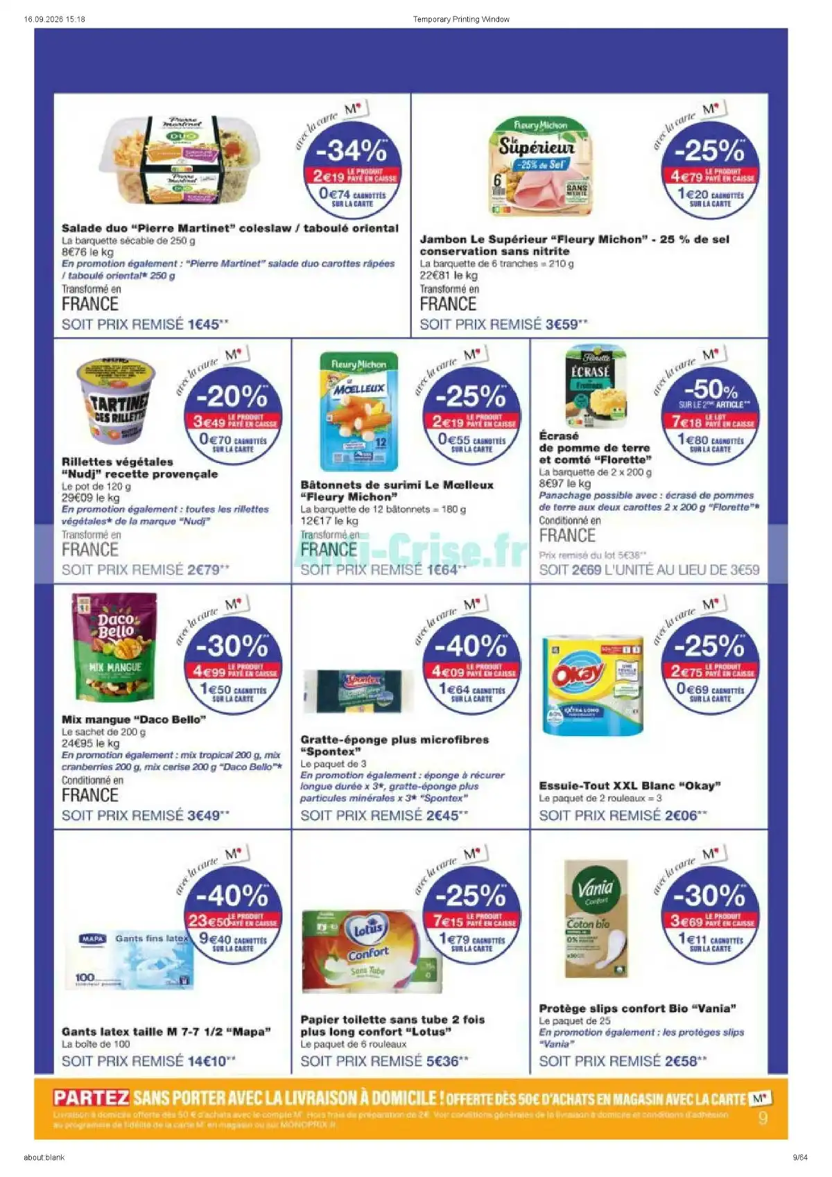 Catalogue Monoprix Du 22 Septembre Au 4 Octobre 2026 - Image 1 Du 22 Septembre