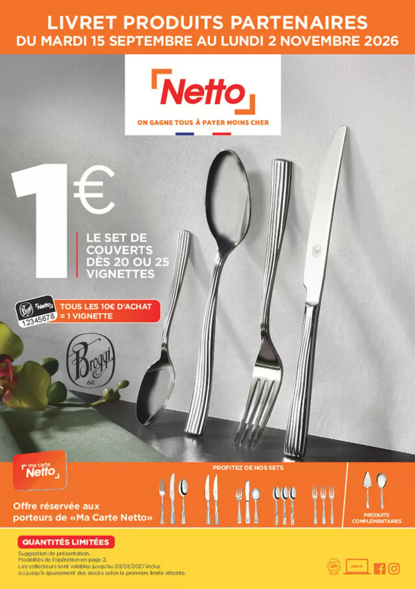 Catalogue Netto Du 15 Septembre Au 21 Septembre 2026 - Image 1 Du 15 Septembre 2 Novembre