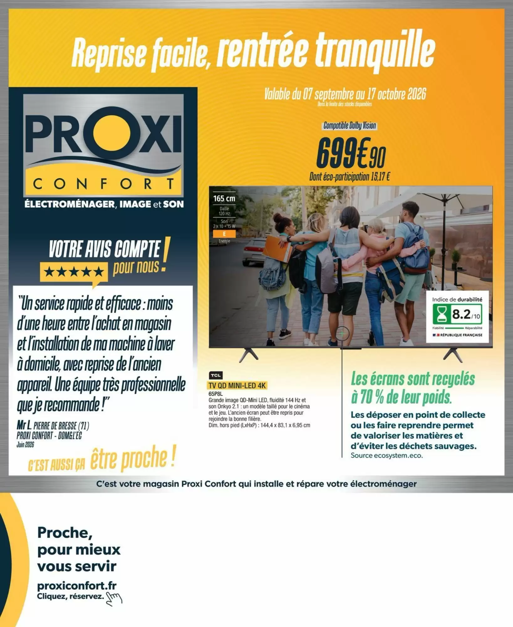 Catalogue Proxi Confort Du 7 Septembre Au 17 Octobre 2026 - Image 1 Du 7 Septembre