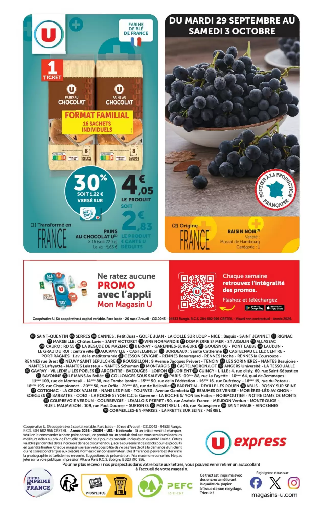 Catalogue U Express Du 29 Septembre Au 11 Octobre 2026 - Image 4 Du 29 Septembre