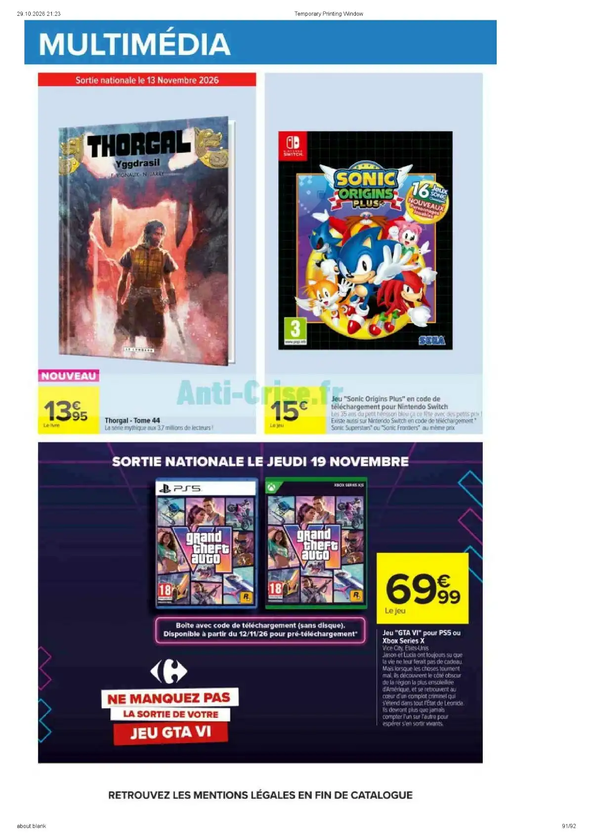 Catalogue Carrefour Du 10 Novembre Au 23 Novembre 2026 - Image 1 Du 10 Novembre