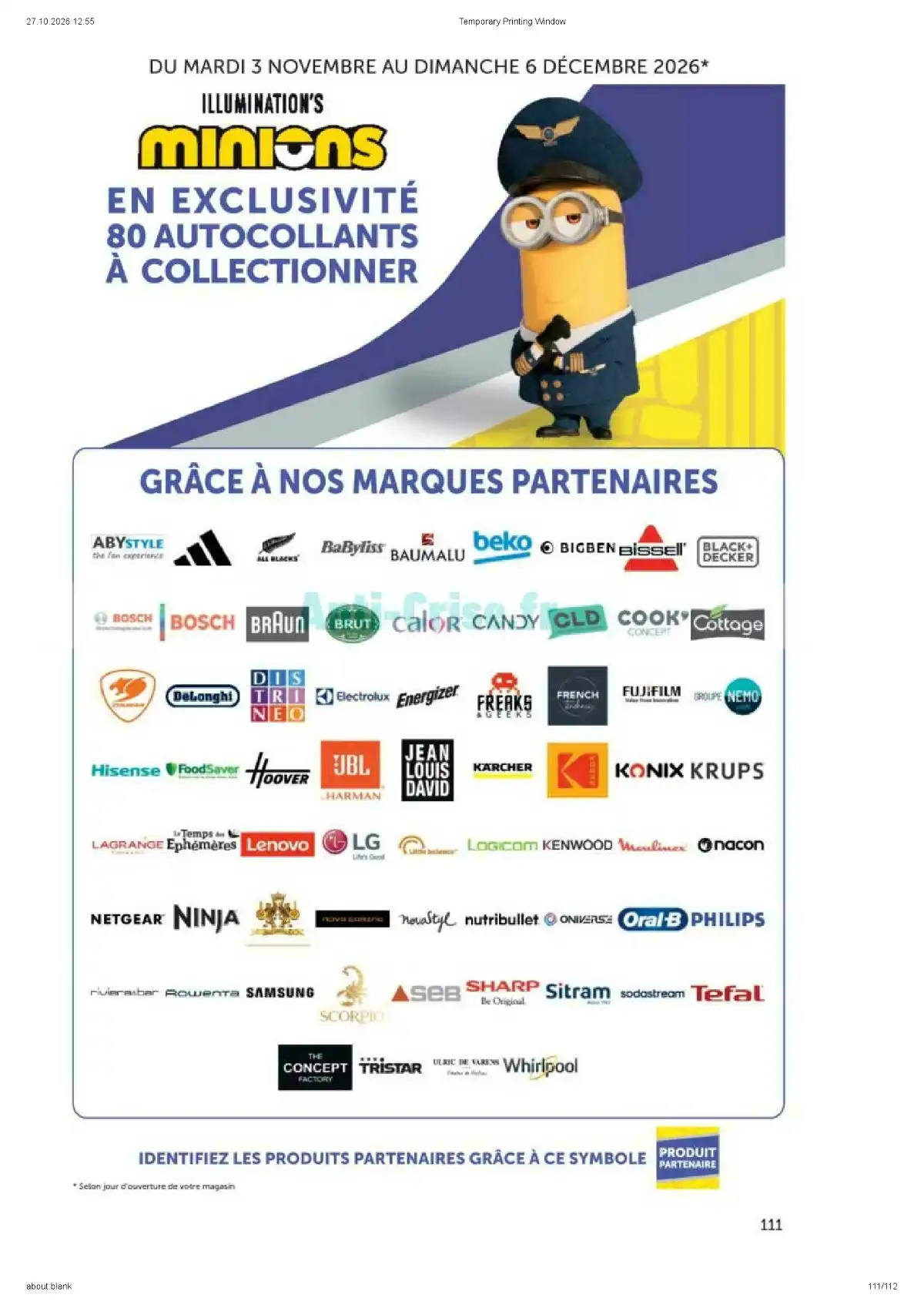 Du 10 Novembre - 29 Décembre 2026