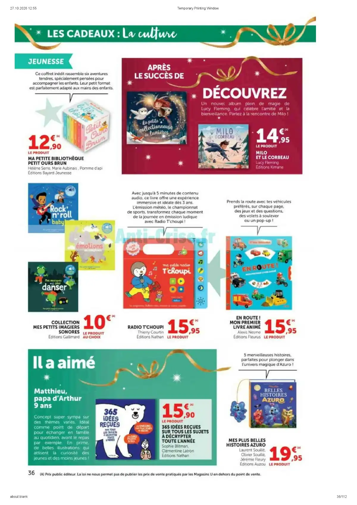 Du 10 Novembre - 29 Décembre 2026