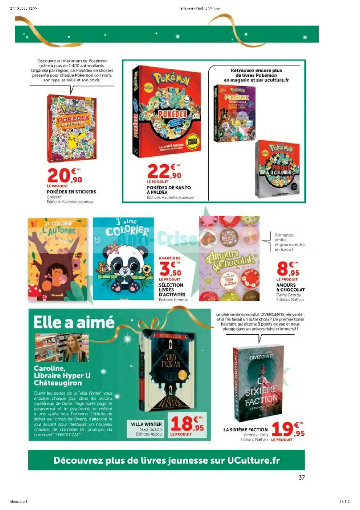 Du 10 Novembre - 29 Décembre 2026
