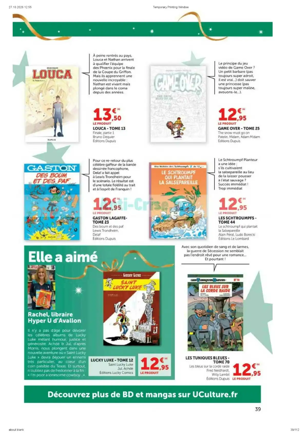 Du 10 Novembre - 29 Décembre 2026