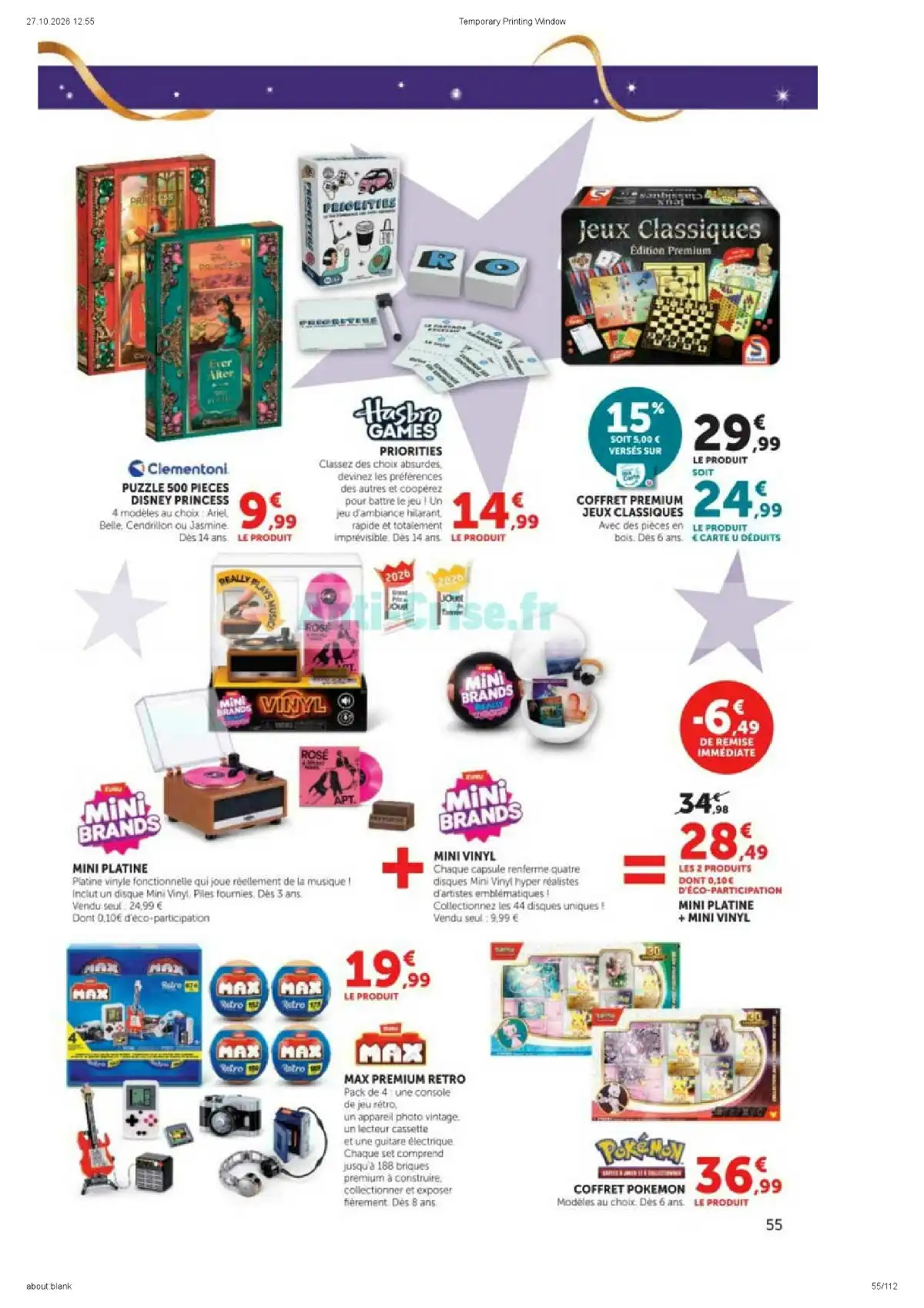 Du 10 Novembre - 29 Décembre 2026