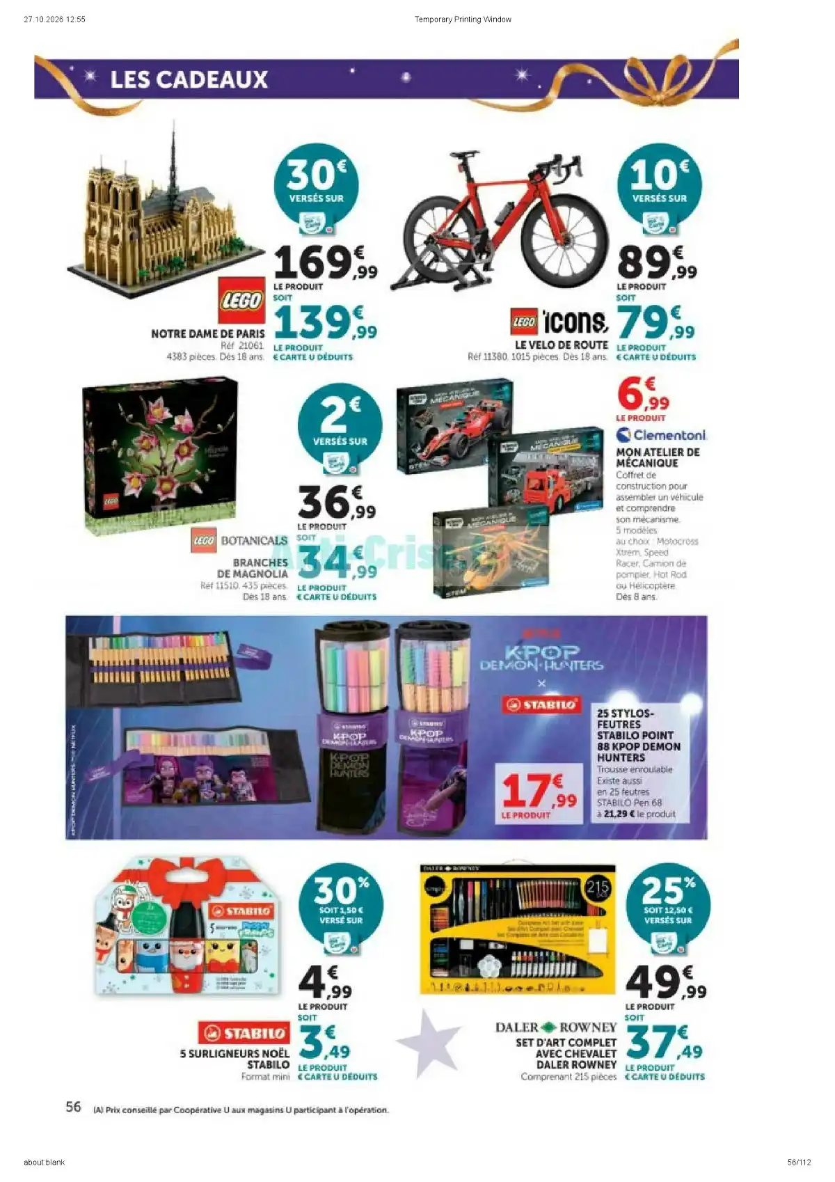 Du 10 Novembre - 29 Décembre 2026