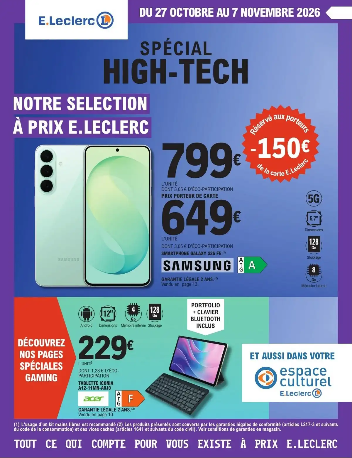 Du 27 Octobre Spécial High-Tech