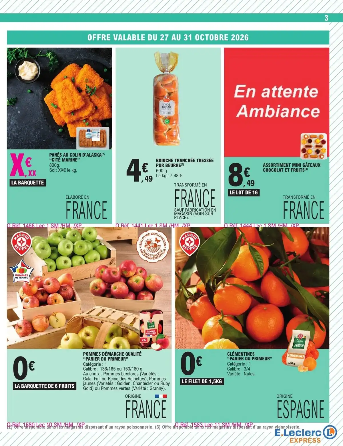 Du 27 Octobre